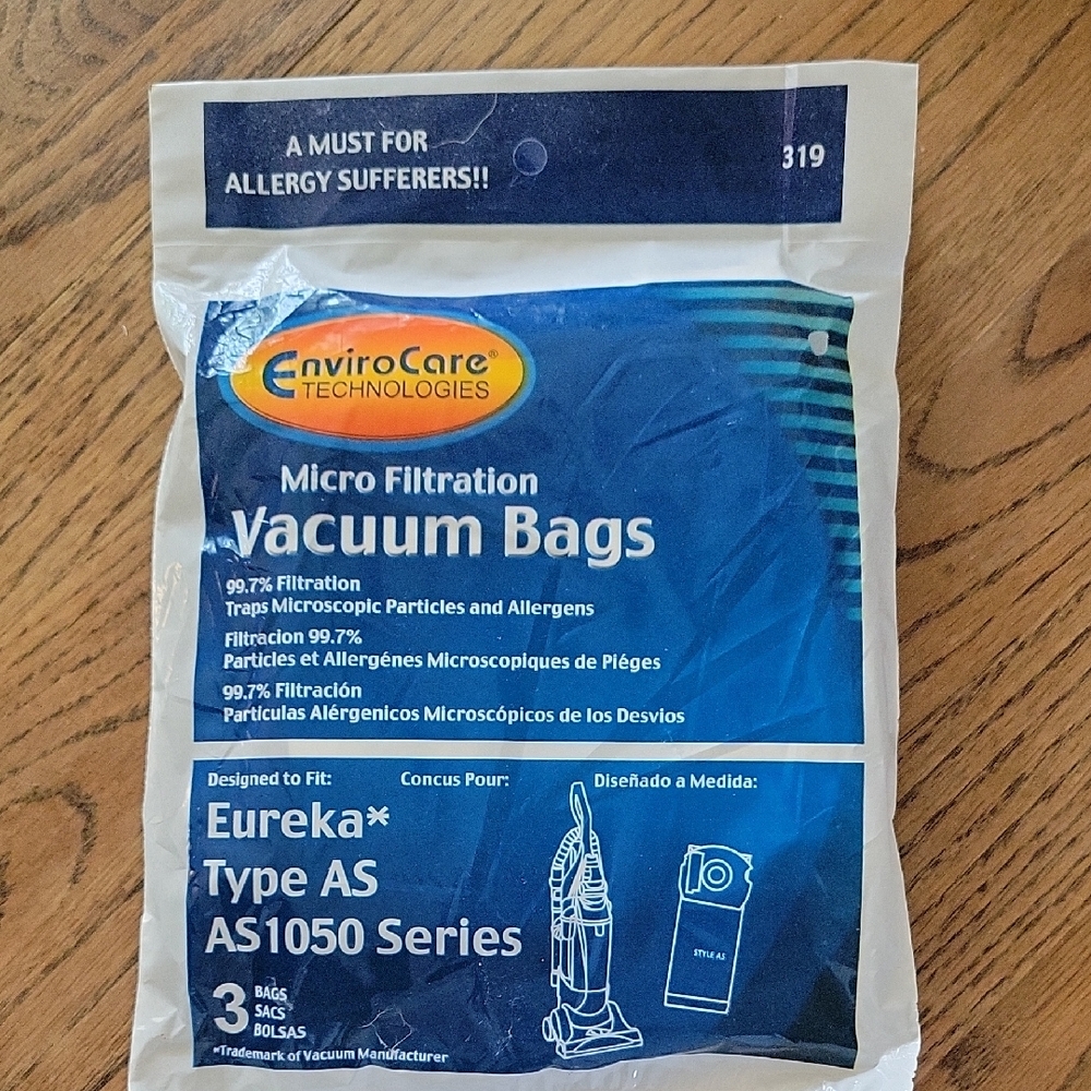 EnviroCare Blue Vacuum Bags for Eureka Type AS